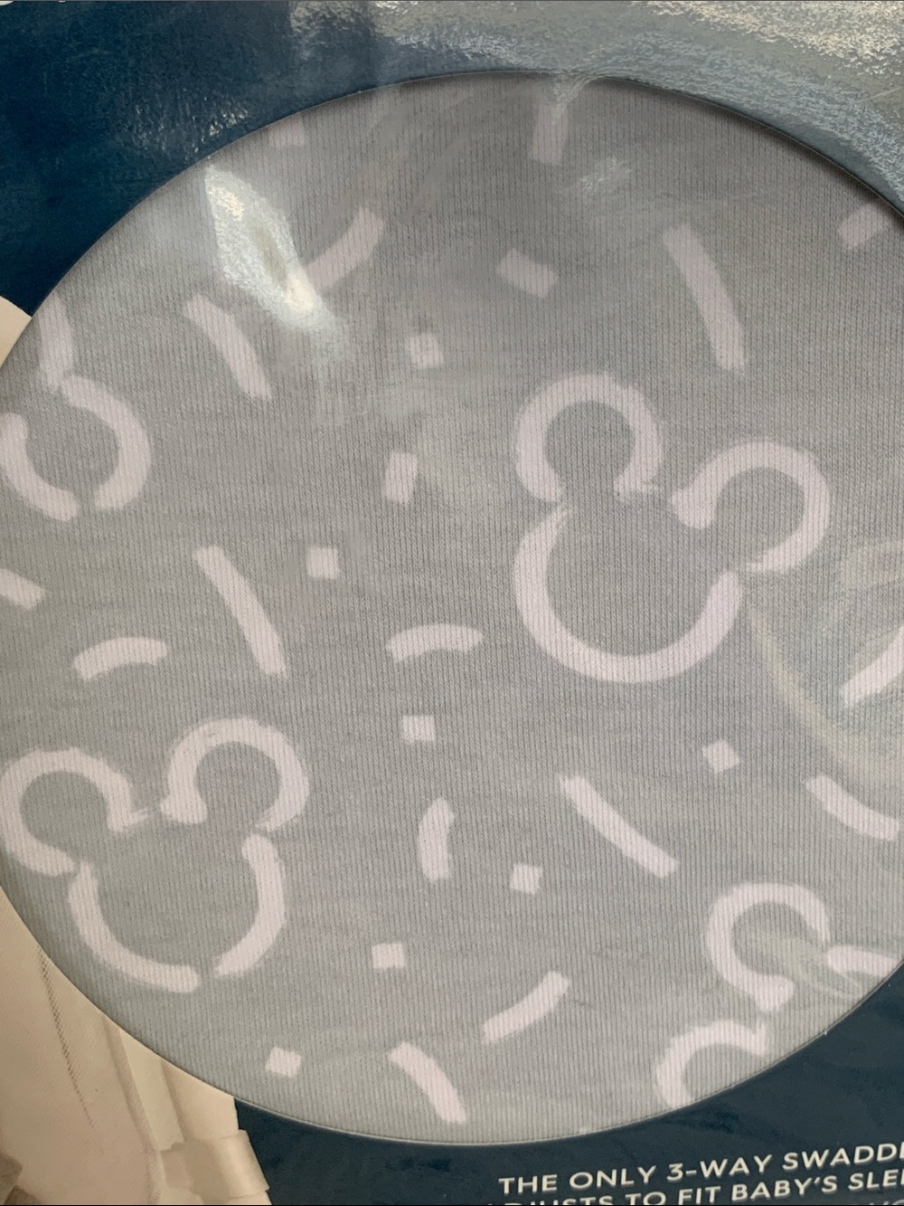 HALO SleepSack 100% Cotton Swaddle Wrap Disney Baby Collection Mickey Gray NB/NN - Picture 2 of 6